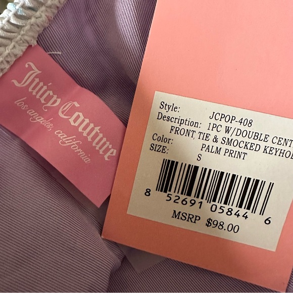 Juicy Couture Double Center Tie & Smock Keyhole Swimsuit Multicolor S NWT - Picture 5 of 8